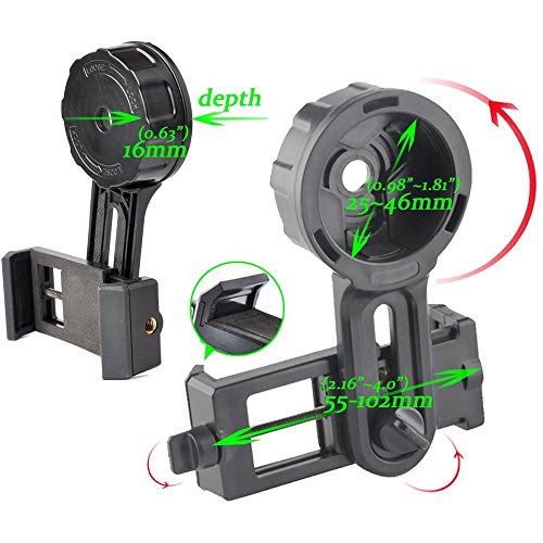 Universal Cell Phone Photography Adapter Mount for Binoculars Monocular Spotting Scope Telescope