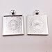 Dcatcher 24 PCS Bezel Pendant Trays Square Cabochon Settings Trays Pendant Blanks, Silver (Silver)