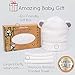Organic Bamboo Baby Hooded Towel Set - Bonus Washcloth - Plush & Soft Baby Bath Towel - Highly Absorbent  - Great Baby Shower Gift - for Baby Boy or Girl - Sized for Infant and Toddler
