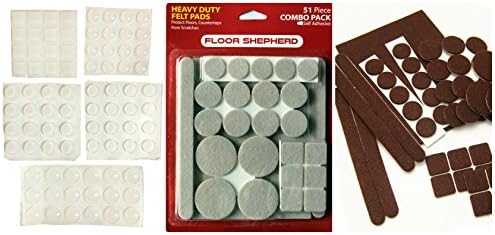 Bundle 3 items: 2 Felt Pad Sets (Wheat, Brown) + 1 Cabinet Bumpers Set