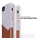 Lopie [Sea Island Cotton Series] iPhone SE 2020 / iPhone 7 / iPhone 8 Case with Card Holder, Fabric Slim Back Cover with Leather Card Slot Design, Light Brown