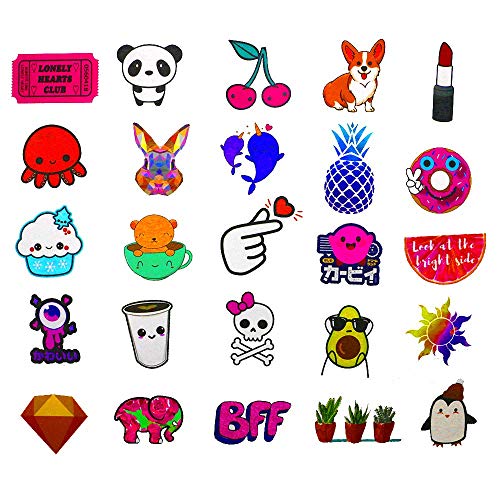 50Pcs Cute Vsco Stickers for Water Bottles, Laptop Stickers Trendy Aesthetic Stickers for Guitar Computer Phone, Water Bottles Stickers for Teens Girls (Color 6) - Thumbnail 2