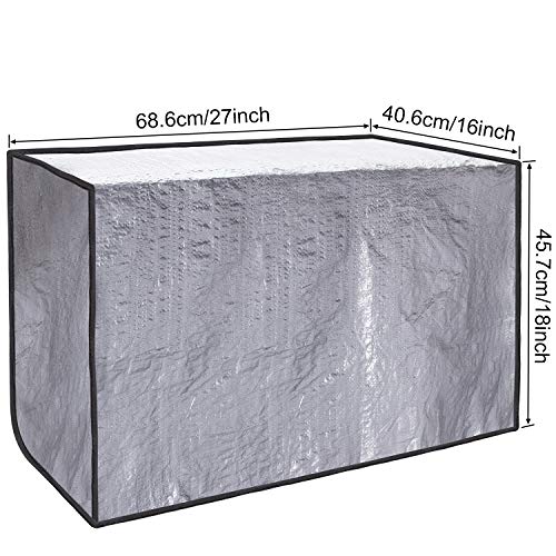 Sunshane 3 Pieces Window AC Cover Outdoor Window Air Conditioner Unit Cover 10,000 BTU's Air Conditioner Protective Cover, 27 x 16 x 18 Inch