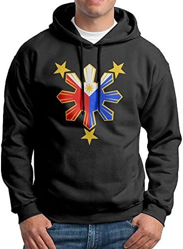 Pinoy Filipino Flag Stars And Sun Adult Long-sleeve Cotton Pullover Hooded Sweatshirt M