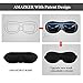 AMAZKER 3D Sleep, Eye Masks for Sleeping with Ear Plug and Carry Pouch Contoured Shape Ultra Lightweight and Comfortable Sleeping Mask for Travel, Nap, Shift Works, Black