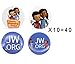 JW.ORG Buttons Jehovah's Witnesses Button Perfect Present For Jw.org Sophia Caleb Buttons (Kids-40 Pack)