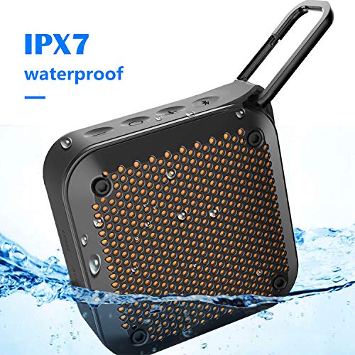 Portable Bluetooth Speaker IPX7 Waterproof Shower Speaker Wireless Outdoor Small Speakers with Mic 8-Hour Playtime AUX TF Card Supported for Shower Bath Pool Beach Kayaking Hiking Climbing