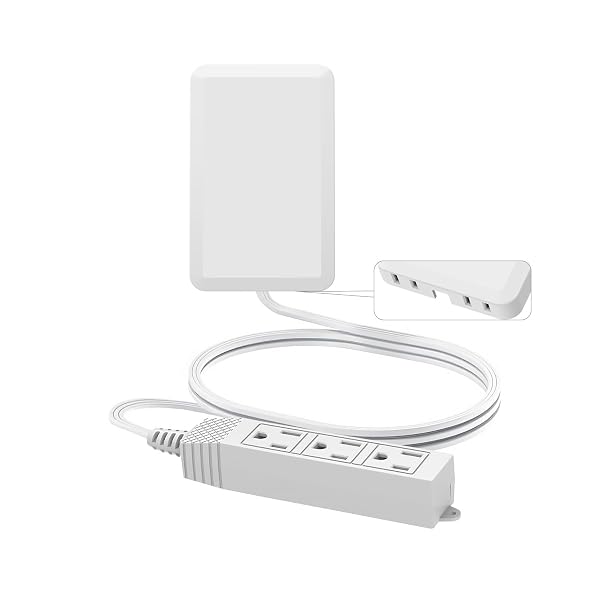 TIFFCOFIO FLAT PLUG EXTENSION CORD WITH OUTLET COVER,...