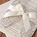 Hosmsua 20x Laser Cut Lace Flora Wedding Invitation Cards with Ribbon Bow and Envelopes for Bridal Shower Engagement Birthday Graduation Party 20pcs (Sliver Glitter)