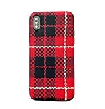iPhone X Case, iPhone Xs Case, Ebetterr Plaid Protective Cover Shell, Matte Slim Fit Anti Scratch Shockproof Soft TPU Bumper Flexible Rubber Gel Silicone Case iPhone Xs 5.8 inch 2018 Release