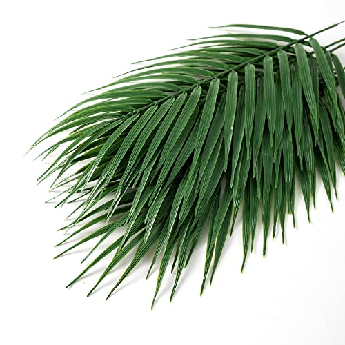 Large Artificial Palm Leaves, 12 Pcs Large Palm Leaves Decoration