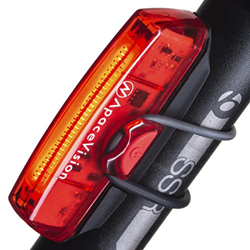 UPC 711717798172, Apace Vision USB Rechargeable Bike Tail Light - Powerful 100 Lumens LED Bicycle Rear Light - Super Bright and Easy Install Red Taillight for Optimum Cycling Safety