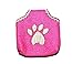 Woofhoof Dog Tag Cover, Pink Pawprint - Quiet Noisy Pet Tags - Fits Up to Four Pet IDs - Dog Tag Cover Protects Metal Pet IDs from Tarnish, Made of Durable Nylon, Universal Fit, Machine Washable