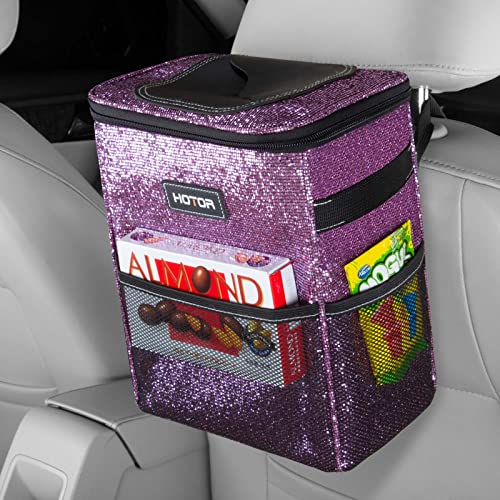 HOTOR Car Trash Can, Compact Waterproof Organizer, Leak-Proof Bin, 2-Gallon