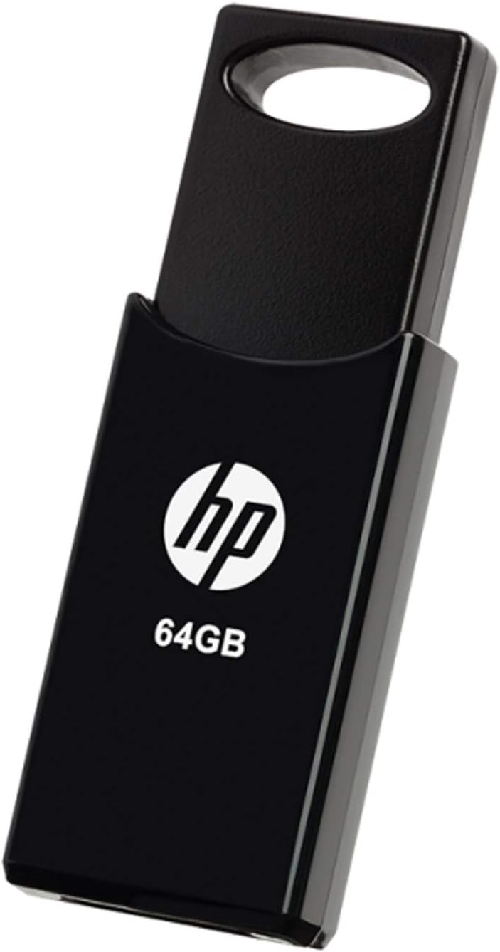 HP PENDRIVE 64GB USB2.0 V212 Black, Black/White, Standard