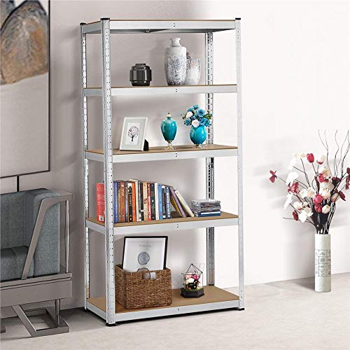 Yaheetech Heavy Duty 5Shelf Garage Shelving Storage Shelf Steel