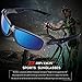RIVBOS Polarized Sports Sunglasses Driving shades For Men TR90 Unbreakable Frame RB861 (RBS861-black night vision lens)