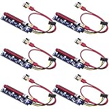 Mailiya 6-Pack PCIe Dual Chip PCI-E 16x to 1x Powered Riser Adapter Card w/ 60cm USB 3.0 Extension Cable &amp; 6 Pin PCI-E to SATA Power Cable - GPU Riser Adapter Extender Cable - Ethereum Mining ETH