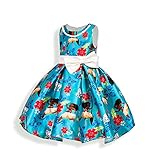 AOVCLKID Moana Girls Cotton Printed Dress Princess Cartoon Party Dress