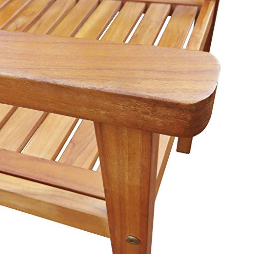 vidaXL Akazie Massiv 2X Gartenstuhl Balkonstuhl Holzstuhl Sessel Gartenmöbel – Bild 6