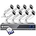DEFEWAY 8 Channel Security Cameras System with 1080N AHD Audio DVR,8pcs Wired Waterproof Outdoor/Indoor Bullet Surveillance Cameras,1TB Hard Drive Included
