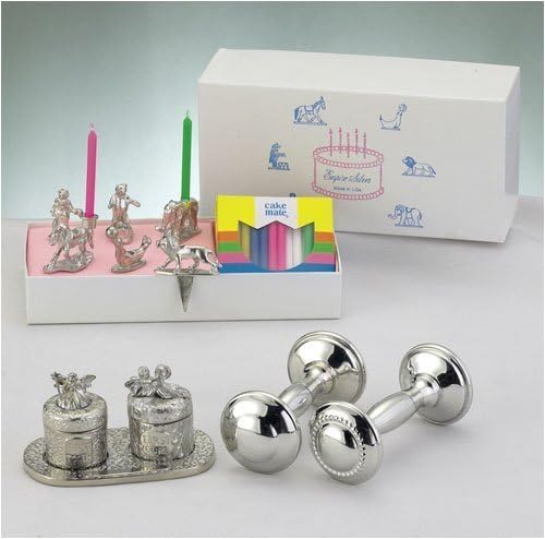 Empire Pewter Beaded Dumbbell Rattle