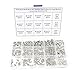 HVAZI #2-56#4-40#6-32 UNC Stainless Steel Phillips Pan Head Machine Screws Nuts Assortment Kit
