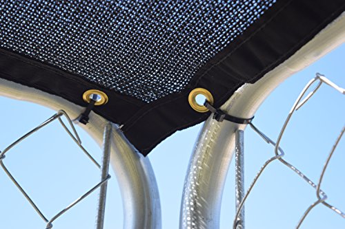 Nickanny's UV Rated 85% Block Cover for Dog Kennel Sun Block Shade Top with Grommets and Cable Ties for Installation (10 x 10, Black)
