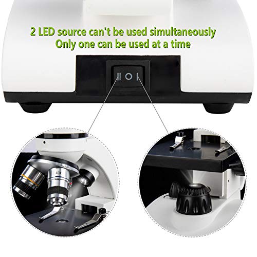 3 KiZHXlo+Monocular+Microscope+Magnification+Illumination