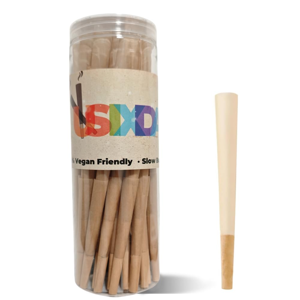 Photo 1 of 100 Pack Brown Pre Rolled Cones - Natural Cones Rolling Paper - 1 1/4 Size Size Rolling Papers - Rolling Papers(84mm)