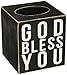 Primitives by Kathy 20031 Double-Sided Classic Black and White Tissue Box, 5.25