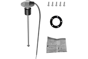 Wonfly Stainless Fuel Sender Unit, 240~33ohm 13" (33CM) Marine Boat Fuel Tank Sending Unit Water Level Gauge Sensor 5 Hole fit Fuel & Water Gauge for Boat Car Truck RV