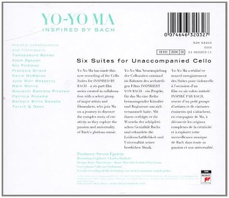 Johann Sebastian Bach Yo Yo Ma The Cello Suites Inspired By Bach Amazon Com Music