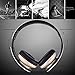 Fetta Wired On Ear Headphones with 3.5mm Audio Cable Wireless Stereo Bluetooth Headphones with Mic Protable Headsets Earphones for Smartphones,PC,Laptop,MP3 Player and More (Golden)