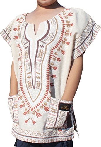 RaanPahMuang Brand Thick Chenamai Cotton Childs Dashiki Boubou Kaftan Shirt