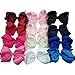 XIMA Girls Hair Bows Alligator Hair Clips for Gils 6inch big Grosgrain Ribbon Bows Hair Accessories Pack of 25
