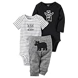 Carter's Baby Boys' 3 Piece Wild Bear Set Preemie
