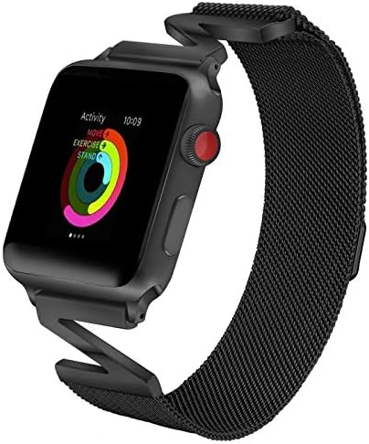 Biaoge Band Compatible for Apple Watch Series 4 40mm 44mm / Series 3 2 1 38mm 42mm, Stainless Steel Milanese Mesh Loop Bracelet with Adjustable Magnetic Closure