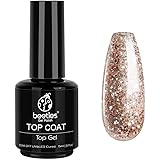 Beetles Gel No Wipe Top Coat - Shine Finish and Long Lasting, Soak Off Nail Lamp Gel, 15ml