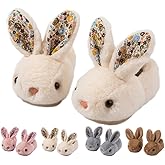 Melumeloo Toddler Kids Slippers Bunny Design Indoor Plush Shoes