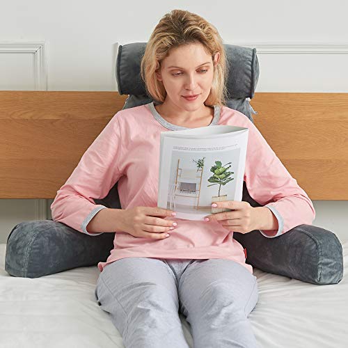 Cheer Collection Memory Foam Filled TV,Reading and Bed Rest Pillow with