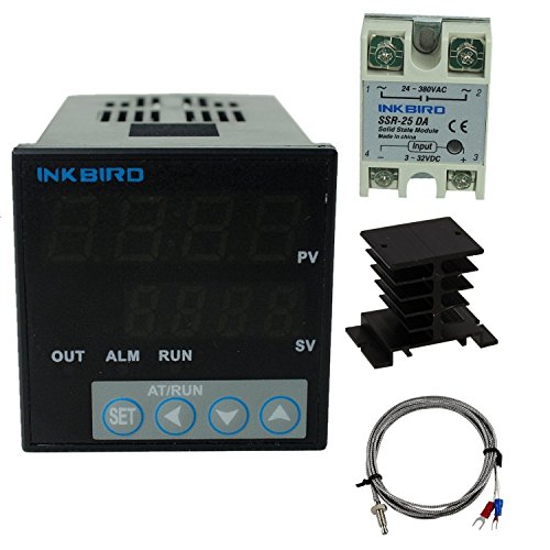 Inkbird Â°F and Â°C Display PID Stable Temperature Controller ITC-106VH (ITC-106VH + K + 25A SSR + Black Heat Sink)