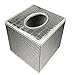 S Forever Cube Kleenex Box Holders PU Leather Square Roll Tissue Box Cover (Silver,5.32