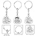 AIEX Teacher Appreciation Gifts Key Chain Heart Shaped Key Ring Set Message Keychain Halloween Thanksgiving Christmas for Women Men(3 PCS)