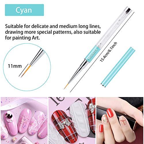 image for Mooerca Nail Art Liner Brushes UV Gel Painting Acrylic Nail Design Nyl