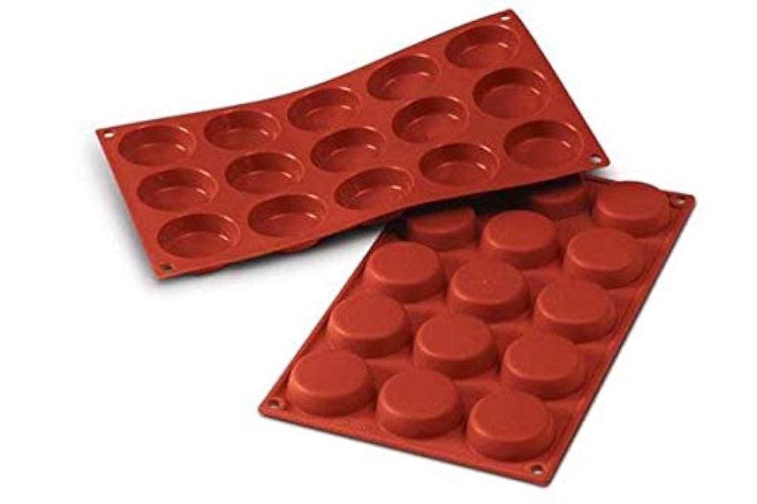 Silikomart 20.044.00.0065 SF044 TORTINA Silicone Mould Ø50 h 14 mm, red