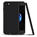ROYBENS iPhone 7 Case, TPU Shockproof Case Ultra Slim Anti Slip Light Thin Cover with Protective Carbon Fiber Grip Back Pattern for iPhone 7 (2016) 4.7 inch - Jet Black