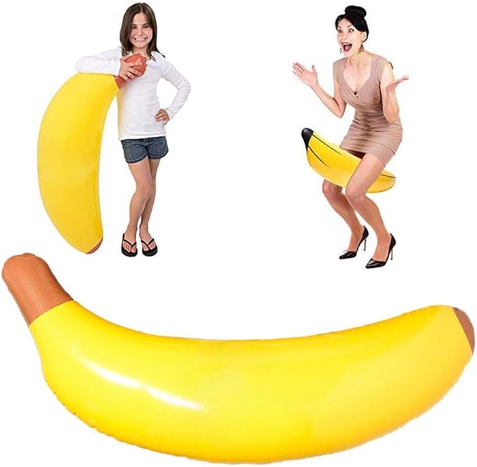 water inflatable banana float row fruit swim floating bed watersports