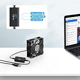 ELUTENG 80mm USB Fan 5V 3 Speed Adjustable Metal Grill for PC Laptop PS4 Router view 2