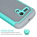 Motorola Moto G Case, Moto G 1st Gen Case, Tekcoo(TM) [Tmajor Series] Shock Absorbing Hybrid Rubber Plastic Impact Defender Rugged Slim Hard Case Cover for Moto G 3G / 4G LTE (Turquoise/Grey)